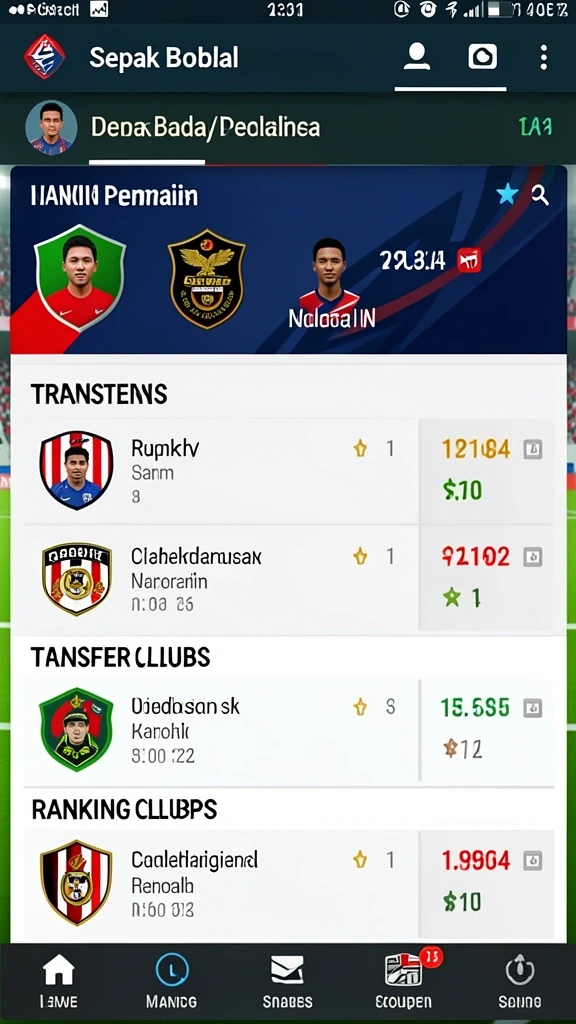 playwin - Tampilan antarmuka utama yang menarik dan mudah dinavigasi.