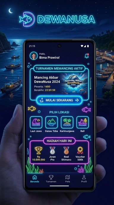 Layar utama dewanusa — antarmuka bersih setelah instalasi